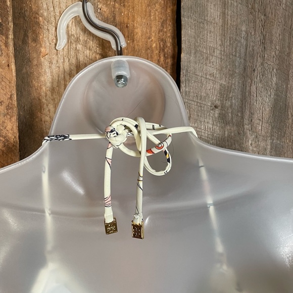 Tory Burch Ivory Poetry of Things Halter string bikini top - Size X-Small - Picture 7 of 8